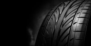 tire with black background